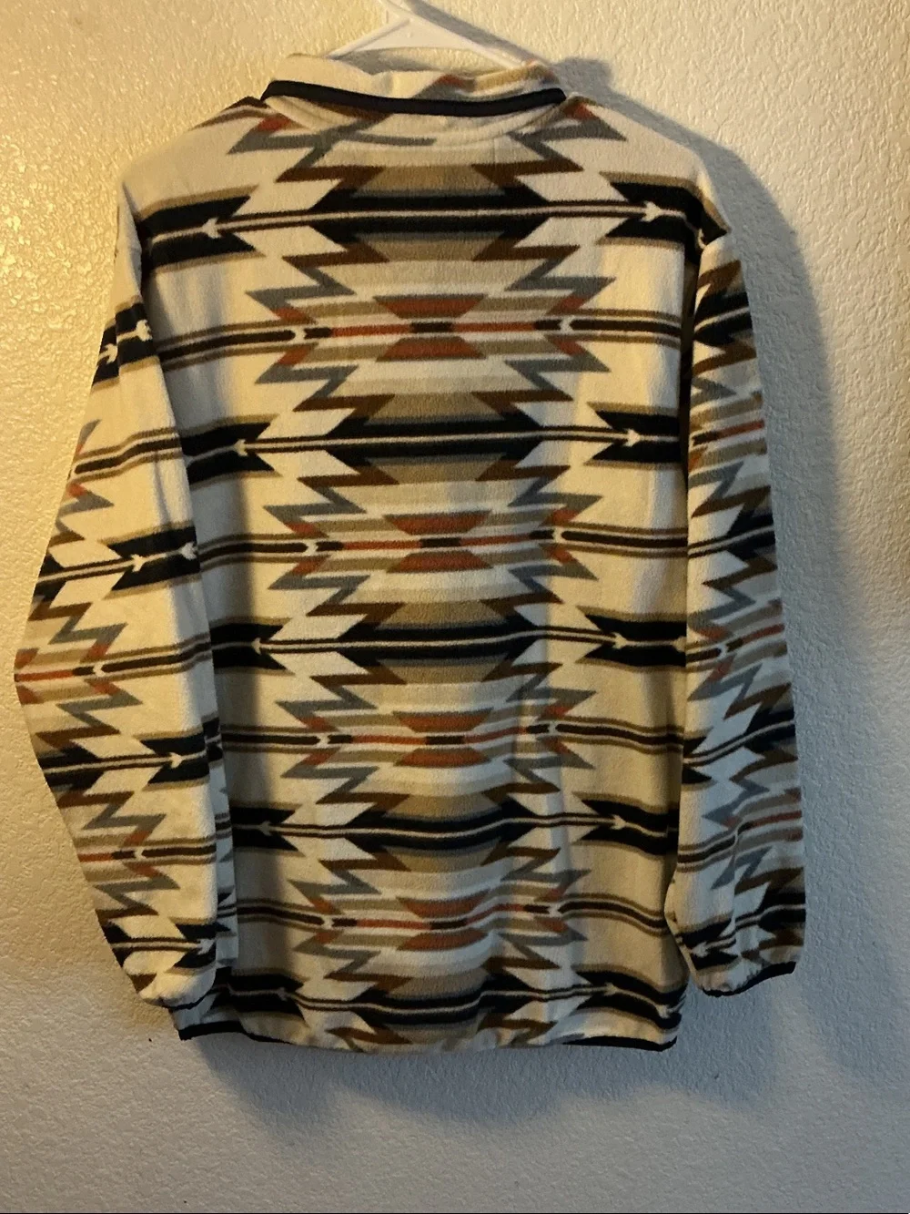Cinch Men's Cream Aztec Snap-Up Fleece with Black & Tan Accents